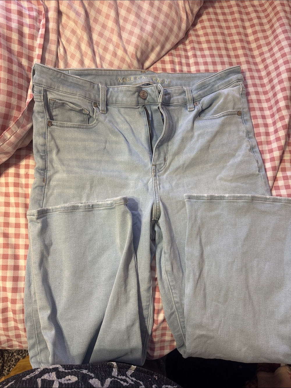 American Eagle Outfitters Light Blue Straight Leg Jeans size 14
